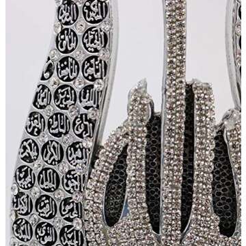 Modefa Islamic Turkish Table Decor Showpiece Gift Sculpture Figure Arabic 99 Names of Allah Tulip (S...