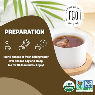 Organic Ashwagandha Tea Bags - 100 Count for Calm