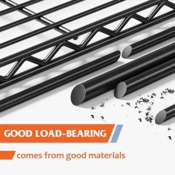 REIBII 5-Tier Heavy Duty Wire Shelving Rack for Storage