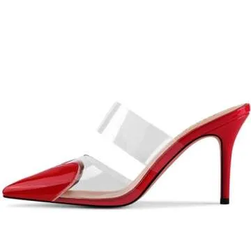 Divanne Women's Heart Heeled Mules - Comfort & Style