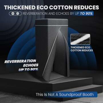 Portable Recording Booth - Compact Soundproof Vocal Booth for Home Studio and Travel