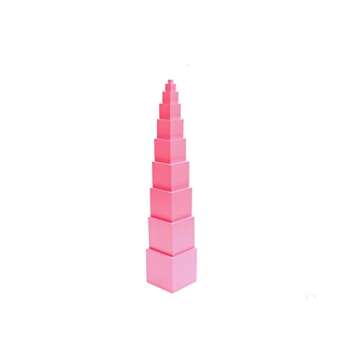 Adena Montessori Pink Tower for Toddlers 2-3 Years