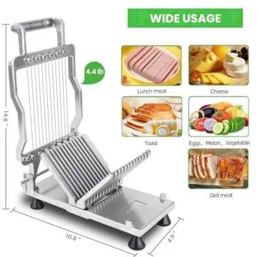 Commercial Cheese Slicer With Wire1 cm & 2 cm Cheese Cutter Butter Cutting Board Machine Aluminum Alloy Commercial Cheese Slicer with 316 Stainless Steel Wire Kitchen Cooking Baking Tool
