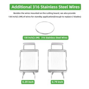 Commercial Cheese Slicer With Wire1 cm & 2 cm Cheese Cutter Butter Cutting Board Machine Aluminum Alloy Commercial Cheese Slicer with 316 Stainless Steel Wire Kitchen Cooking Baking Tool