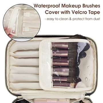 Wandering Nature Makeup Bag: Stylish Vegan Leather Cosmetic Organizer for Travel