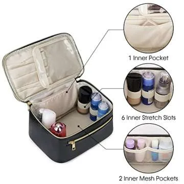 Wandering Nature Vegan Leather Makeup Bag for Women