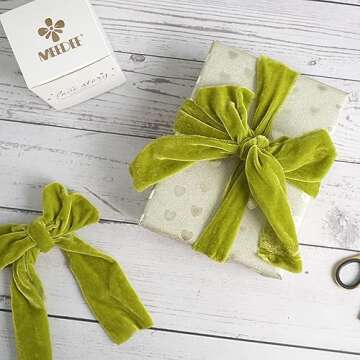 Luxurious MEEDEE Moss Velvet Ribbon for Every Occasion