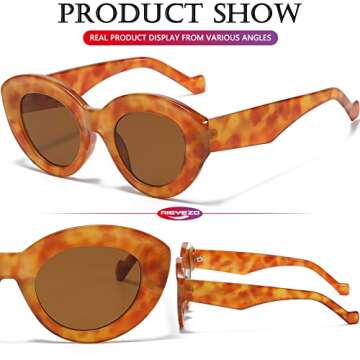 AIEYEZO Cat Eye Sunglasses - Chic Retro Style Shades