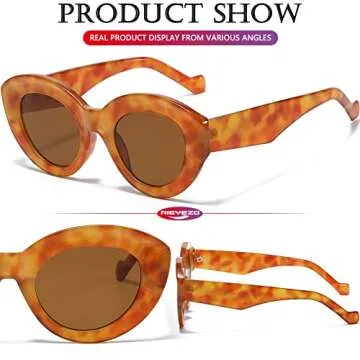 AIEYEZO Cat Eye Sunglasses - Chic Retro Style Shades