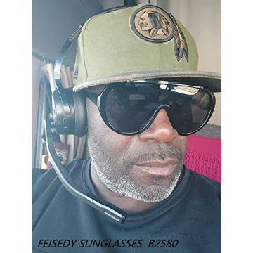 FEISEDY Oversized One Piece Frame UV400 Sunglasses