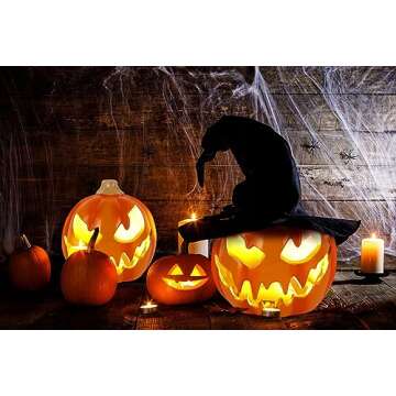 Halloween Pumpkin Lights - Fun Jack-o'-Lantern Decorations for Parties