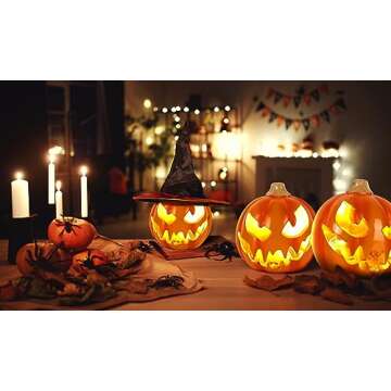 Pumpkin Lights for Halloween - Indoor & Outdoor Decor