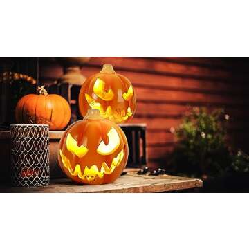 Pumpkin Lights for Halloween - Indoor & Outdoor Decor
