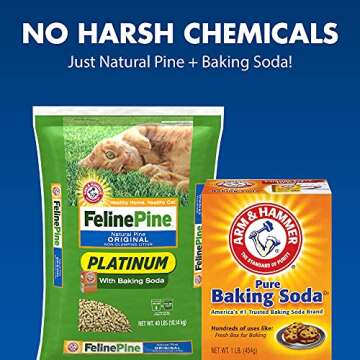 Feline Pine Platinum Natural Pine Original Non-Clumping Cat Litter, with Baking Soda, 40 lb