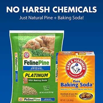 Feline Pine Platinum Natural Pine Original Non-Clumping Cat Litter, with Baking Soda, 40 lb