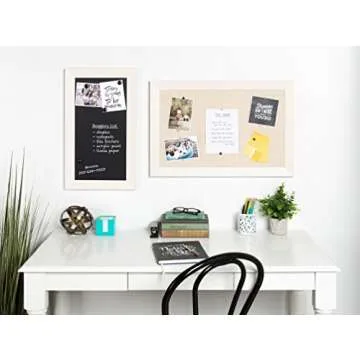 DesignOvation Beatrice Framed Linen Fabric Pinboard 18x27