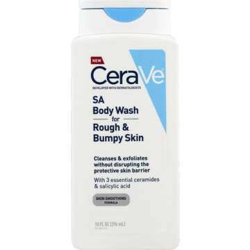 CeraVe Body Wash with Salicylic Acid, Fragrance Free Body Wash to Exfoliate Rough and Bumpy Skin, Al...