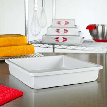Fat Daddio's 8x2 Inch Square Cake Pan for Perfect Baking