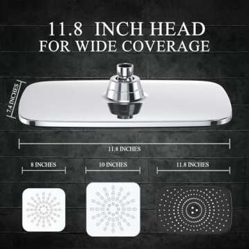 Upgrade to Veken High Pressure Rain Shower Head Combo