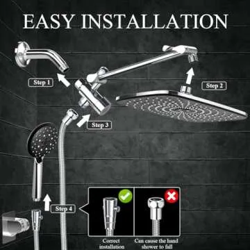 Upgrade to Veken High Pressure Rain Shower Head Combo