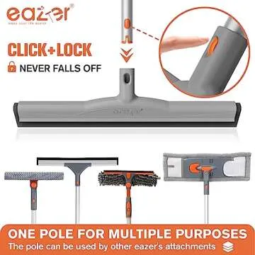 Eazer Floor Squeegee Scrubber with Adjustable Pole