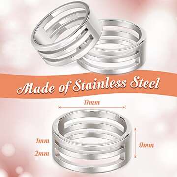 Hicarer 2 Pieces Jump Ring Opening Tools Opening Stainless Steel Jump Ring Opener Circle Tool for Je...