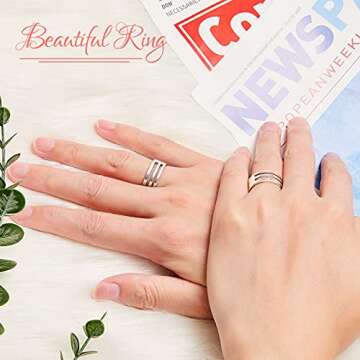 Hicarer 2 Pieces Jump Ring Opening Tools Opening Stainless Steel Jump Ring Opener Circle Tool for Jewelry Makers Craft Projects Supplies(Silver)