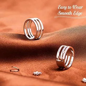 Hicarer 2 Pieces Jump Ring Opening Tools Opening Stainless Steel Jump Ring Opener Circle Tool for Jewelry Makers Craft Projects Supplies(Silver)