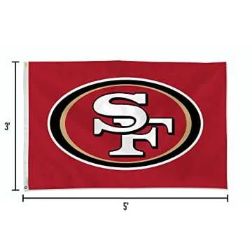 NFL 49ers 3x5 Team Banner Flag with Grommets