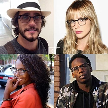 Stylish SHEEN KELLY Vintage Square Anti Blue Light Glasses