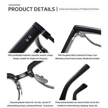 Stylish SHEEN KELLY Vintage Square Anti Blue Light Glasses