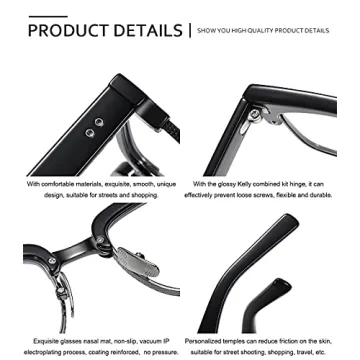 Stylish SHEEN KELLY Vintage Square Anti Blue Light Glasses