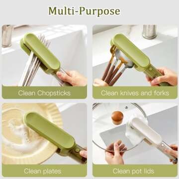 3-in-1 Knife Cleaner with Sharpener for Safe Cleaning