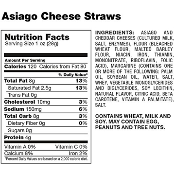 Mississippi Cheese Straw Factory Asiago Cheese Straws 32oz
