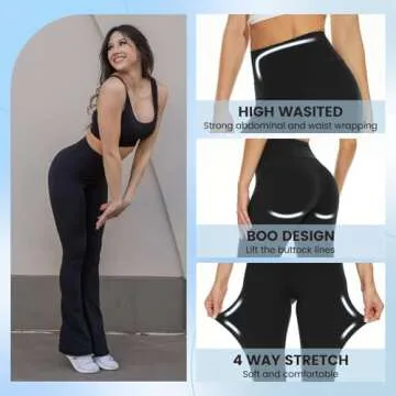 High Waisted Leggings for Women - Soft Athletic Tummy Control Pants for Running Cycling Yoga Workout