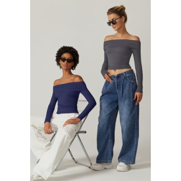 Stylish QINSEN Cropped Long Sleeve Top for Women