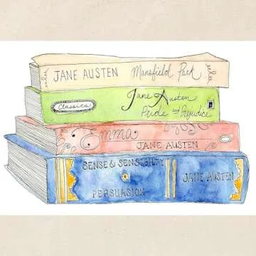 CafePress Jane Austen Books Tote Bag Reusable Natural Beige Canvas Shopping Bag