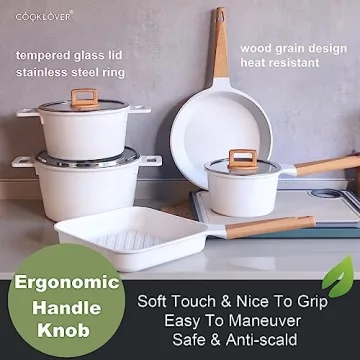 Ultra Non-Stick 15-Piece Cookware Set PFOA Free All Cooktops