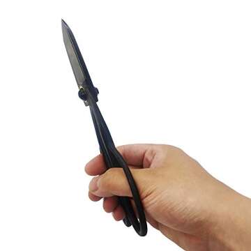 Slim Bonsai Scissors Indoor Gardening Tools Pruning Shears Springsteels Black 8 Inch for Hand Trimming of Flowers Plants