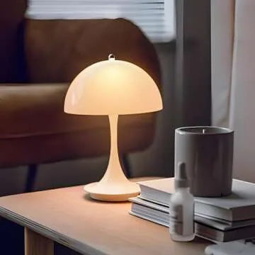 DIVEKID Mushroom Table Lamp - Touch Sensor & Cordless