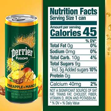 Perrier Sparkling Water Pineapple & Mango, 16.9 Fl. Oz.