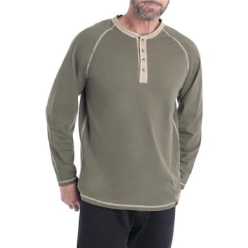 Legendary Whitetails Men's Recluse Henley, Army, Small