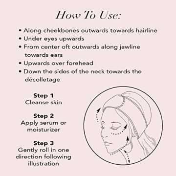 Kitsch Jade Face Roller - Jade Roller for Face | Genuine Jade Facial Roller | Anti Aging Face Roller Skin Care | Face Rollers & Eye Roller for Relaxation | Jade Roller for Wrinkles, Holiday Gift