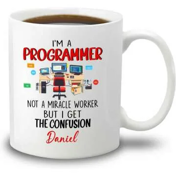 Unique Programmer Coffee Mug with Fun Coding Design