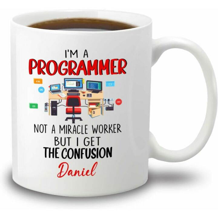 Unique Programmer Coffee Mug with Fun Coding Design