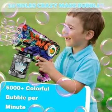 YEEFIGRO Automatic Bubble Gun - Perfect Summer Fun for Children 3-8