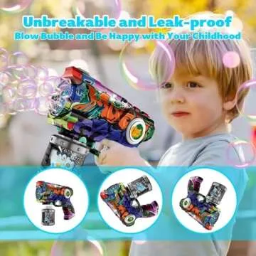 YEEFIGRO Bubble Gun for Kids - Fun Outdoor Activity