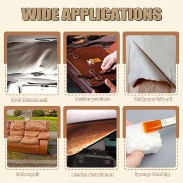 Headliner Repair Glue 100ml, Flexible Car Roof Liner Adhesive, Clear Upholstery Glue for Cars, with Brush, Suitable for Automotive interiors, Fabric, Leather