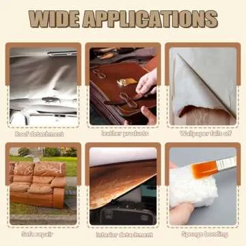 Headliner Repair Glue 100ml, Flexible Car Roof Liner Adhesive, Clear Upholstery Glue for Cars, with Brush, Suitable for Automotive interiors, Fabric, Leather