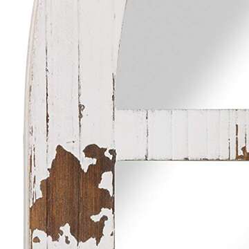 Patton Wall Decor Distressed White Wall Mirror 24x40